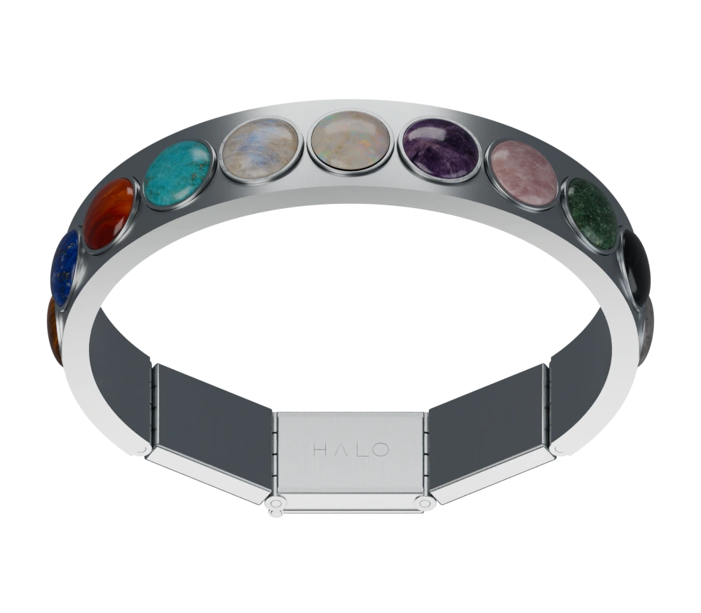 Halo bracelet visualization with all twelve natural stones