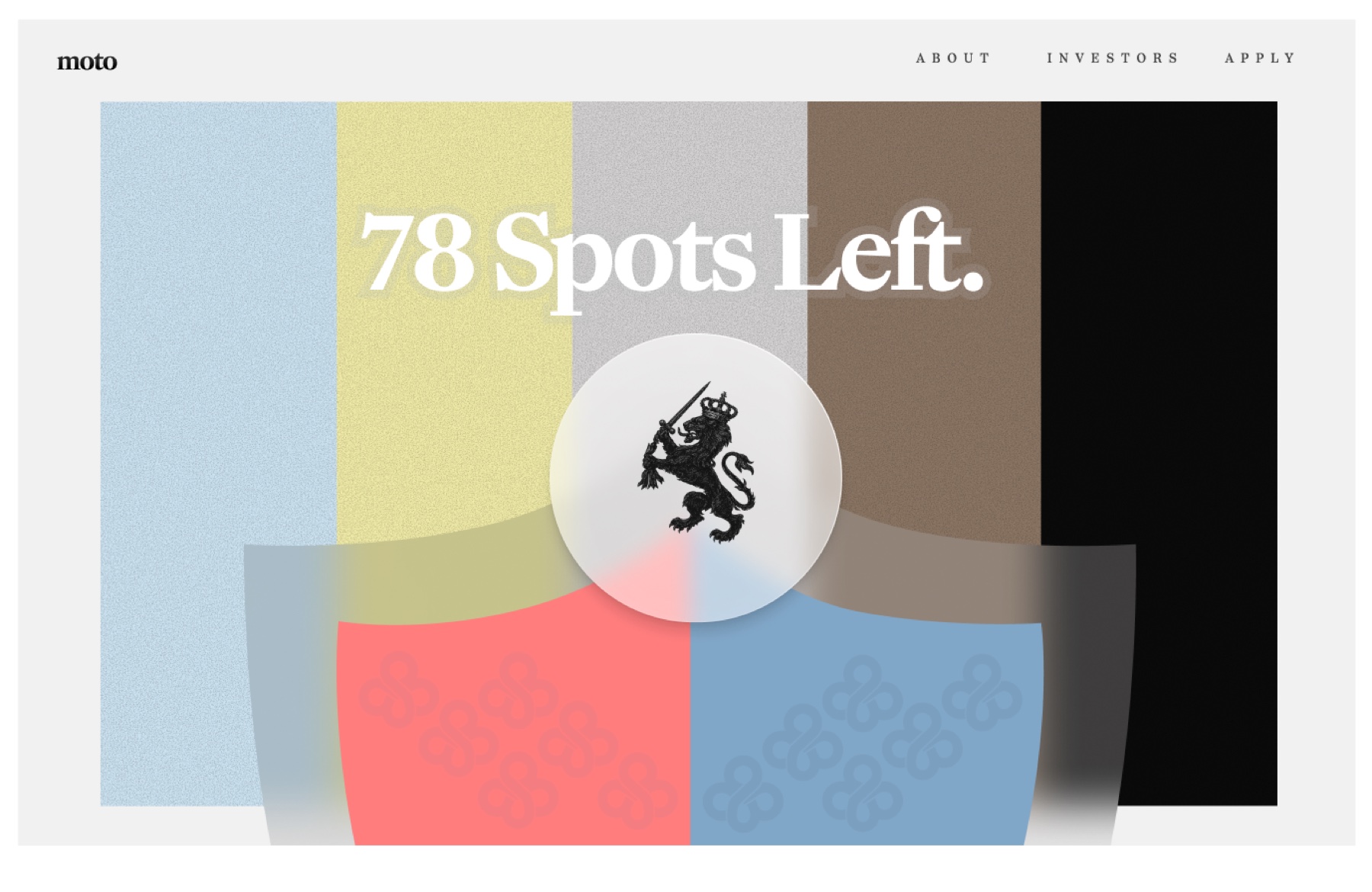 moto waitlist concept with sample 78 spots left copy