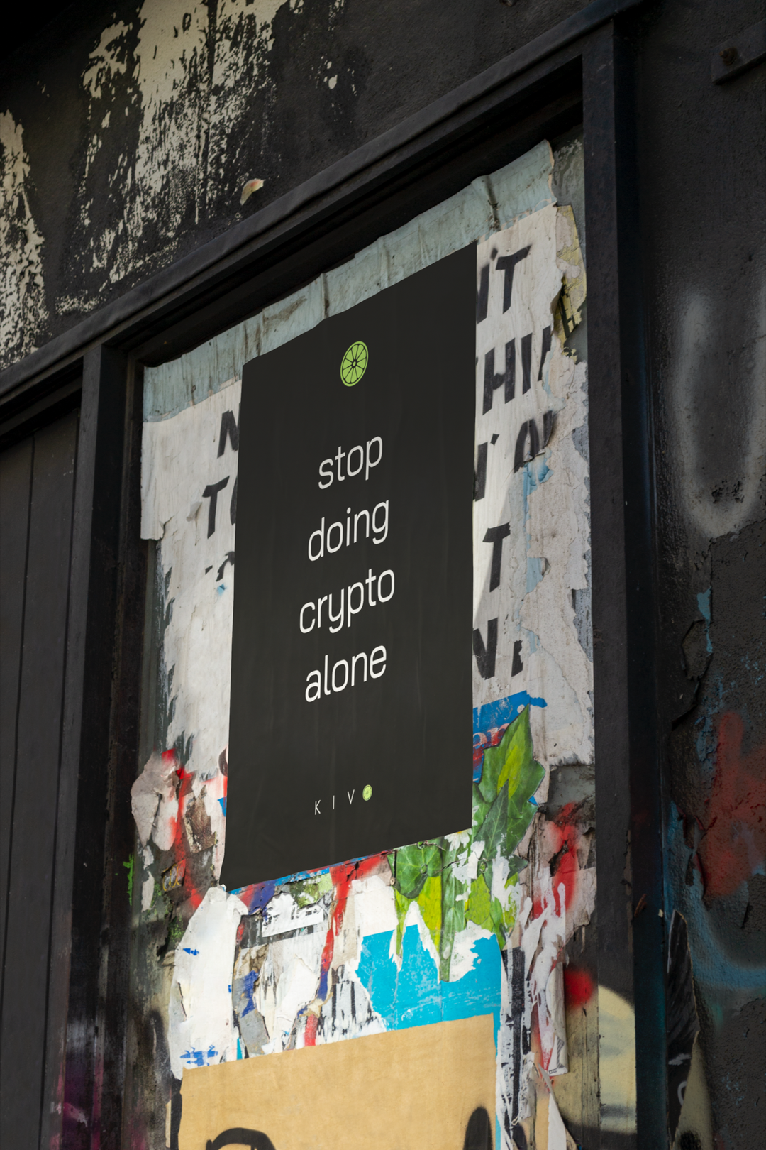 Street poster - stop doing crypto alone